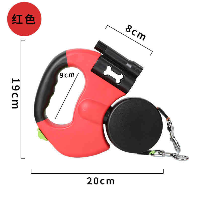 Pet automatic leash, double-headed teles dog chain, one drag and two dogs, two-in-one dog walking leash