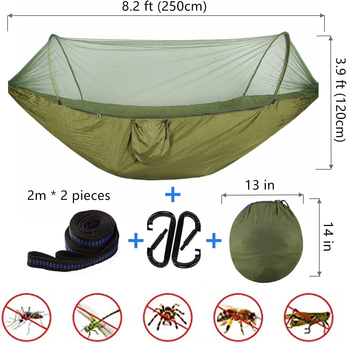 InsectEase™ - Mosquito-Proof Quick-Setup Hammock