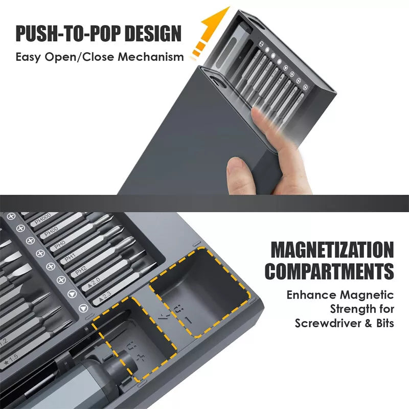 PrecisionPro™ - 68-In-1 Electric Screwdriver Kit