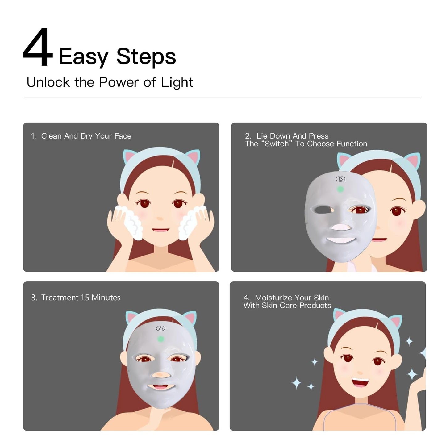 DermaLight™ - LED Red Light Therapy Facial Mask
