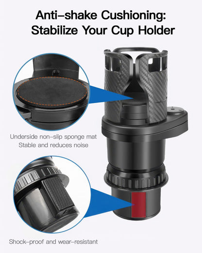 CupEase™ - Multifunctional 2-in-1 Car Beverage Holder