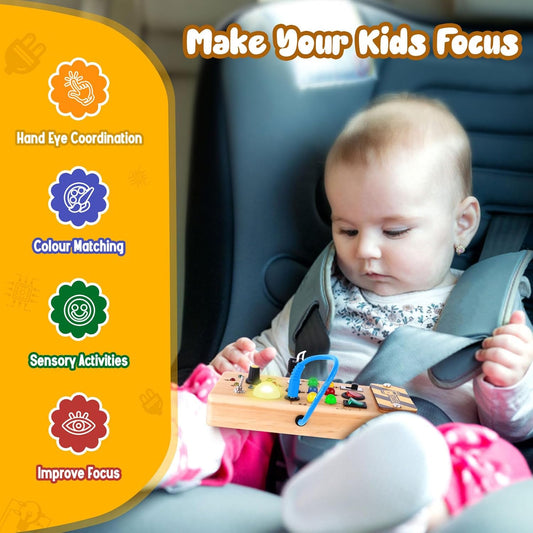 BrightPlay™ Montessori Board - Interactive LED Sensory Activity Toy