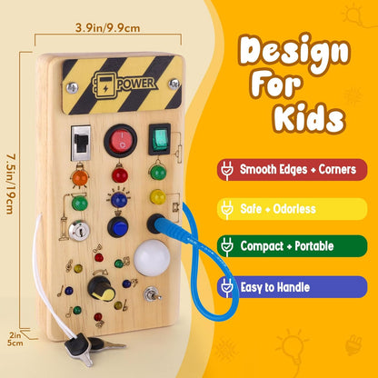 BrightPlay™ Montessori Board - Interactive LED Sensory Activity Toy