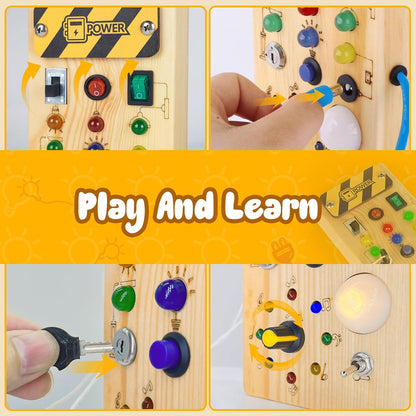 BrightPlay™ Montessori Board - Interactive LED Sensory Activity Toy