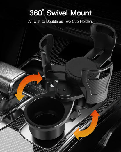 CupEase™ - Multifunctional 2-in-1 Car Beverage Holder