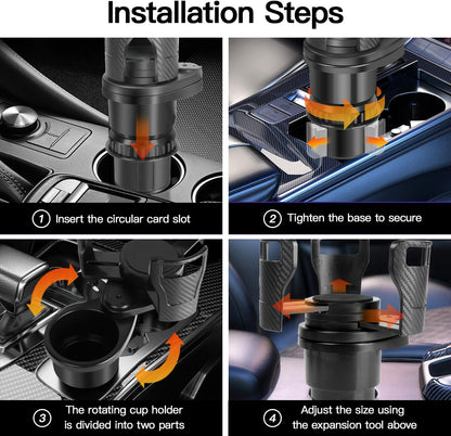 CupEase™ - Multifunctional 2-in-1 Car Beverage Holder