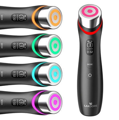 GlowSculpt™ - Multi-Color LED EMS Vibration Face Therapy Device