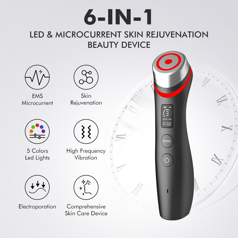 GlowSculpt™ - Multi-Color LED EMS Vibration Face Therapy Device